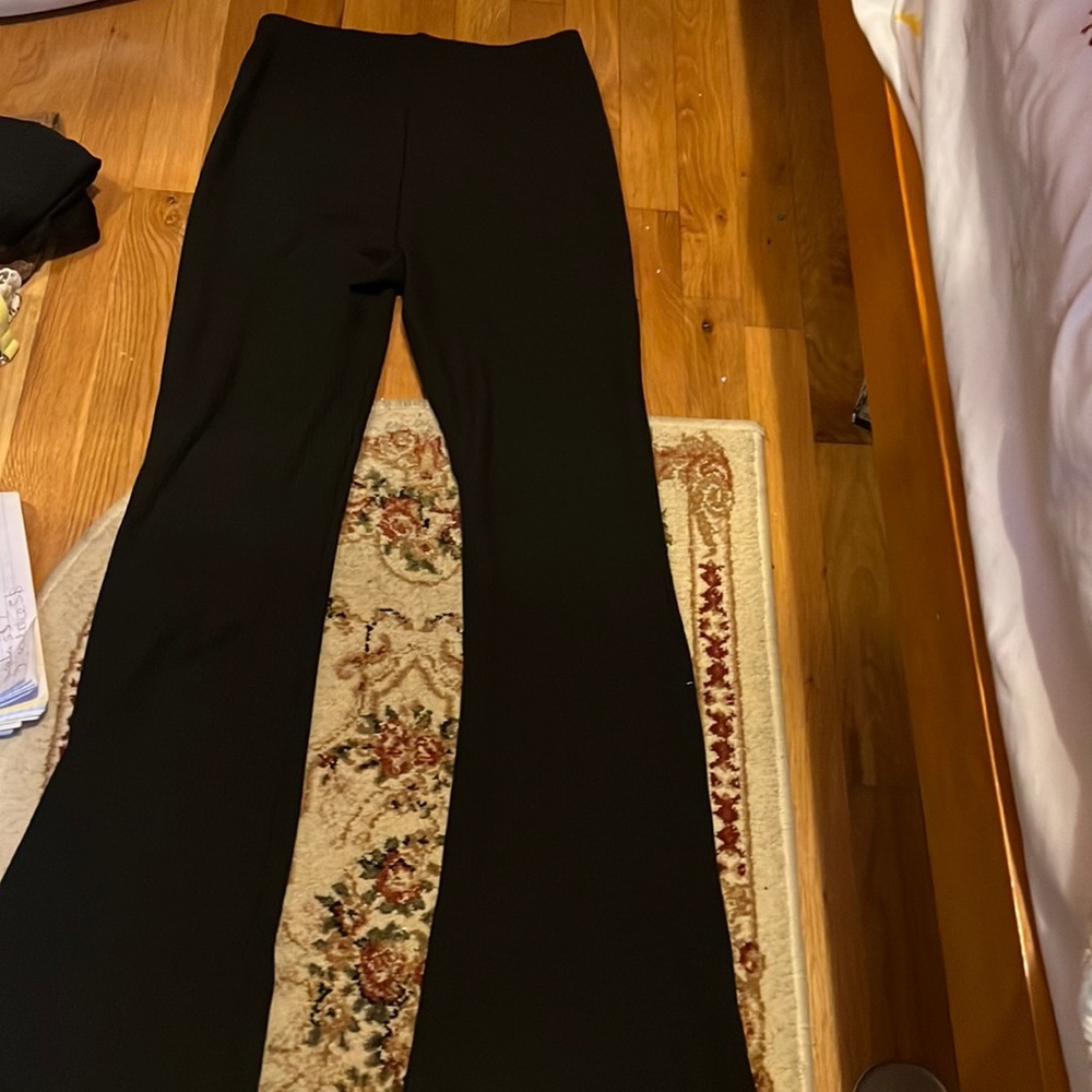 black bell bottom leggings